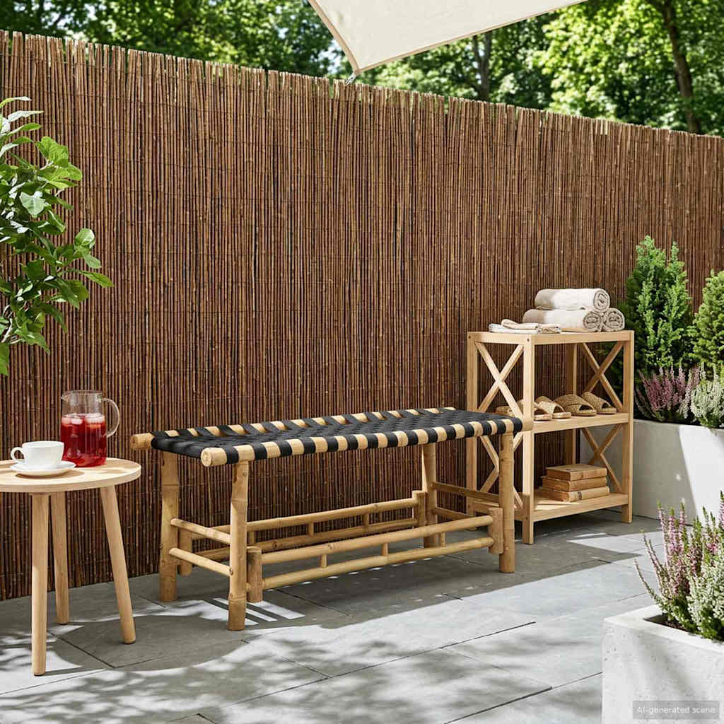 vidaXL Tuinbank 80 x 38 x 40 cm Bamboe Naturel Rechthoekig