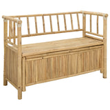 vidaXL Garden Storage Bench 110 x 47 x 80 cm Bamboo Natural Rectangular
