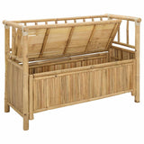 vidaXL Garden Storage Bench 110 x 47 x 80 cm Bamboo Natural Rectangular