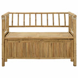 vidaXL Garden Storage Bench 110 x 47 x 80 cm Bamboo Natural Rectangular