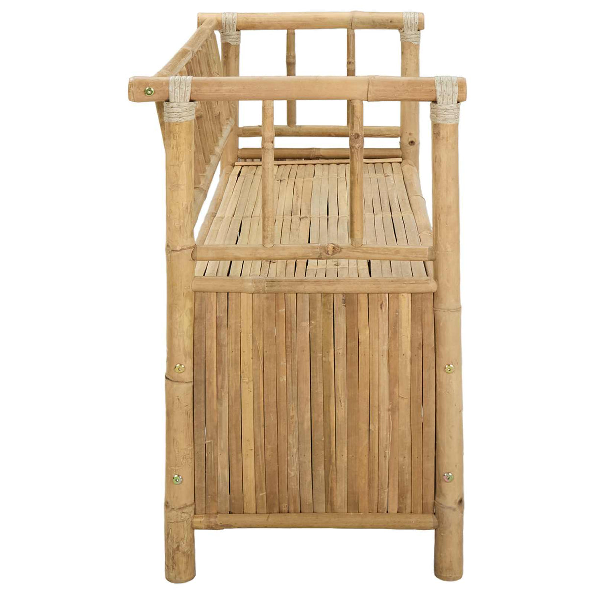 vidaXL Garden Storage Bench 110 x 47 x 80 cm Bamboo Natural Rectangular