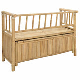 vidaXL Garden Storage Bench 110 x 47 x 80 cm Bamboo Natural Rectangular