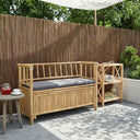 vidaXL Garden Storage Bench 110 x 47 x 80 cm Bamboo Natural Rectangular