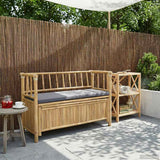 vidaXL Garden Storage Bench 110 x 47 x 80 cm Bamboo Natural Rectangular