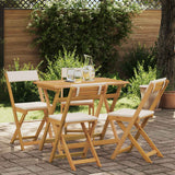 vidaXL Bistrostoelen 4 st inklapbaar massief acaciahout