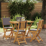 vidaXL Tuinstoel 4 pcs Olie Natuurlijk 40 x 42 x 85 cm