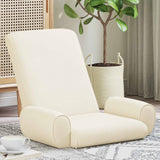 vidaXL Adjustable Floor Chair Cream Rough Velvet