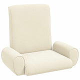 vidaXL Adjustable Floor Chair Cream Rough Velvet