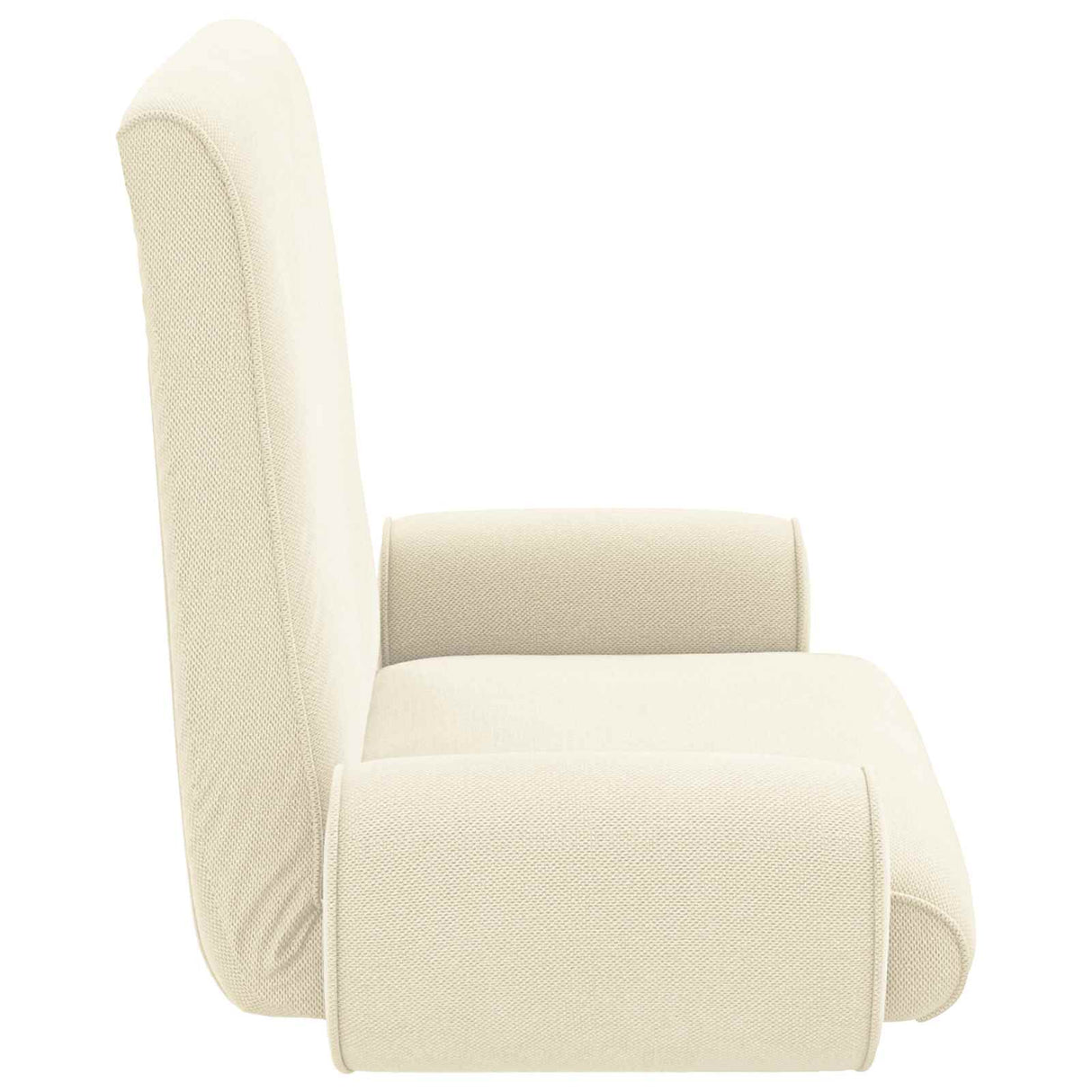 vidaXL Adjustable Floor Chair Cream Rough Velvet