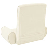 vidaXL Adjustable Floor Chair Cream Rough Velvet
