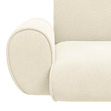 vidaXL Adjustable Floor Chair Cream Rough Velvet