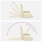 vidaXL Adjustable Floor Chair Cream Rough Velvet