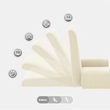 vidaXL Adjustable Floor Chair Cream Rough Velvet