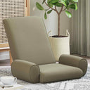 vidaXL Adjustable Floor Chair Cream Rough Velvet
