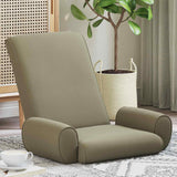 vidaXL Adjustable Floor Chair Cream Rough Velvet