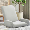 vidaXL Adjustable Floor Chair Cream Rough Velvet