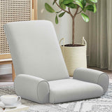 vidaXL Adjustable Floor Chair Cream Rough Velvet