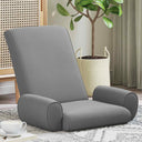 vidaXL Adjustable Floor Chair Cream Rough Velvet