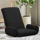 vidaXL Adjustable Floor Chair Cream Rough Velvet