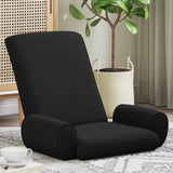 vidaXL Adjustable Floor Chair Cream Rough Velvet