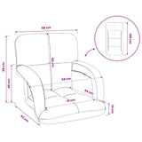 vidaXL Adjustable Floor Chair with Armrest 5 Positions Fabric