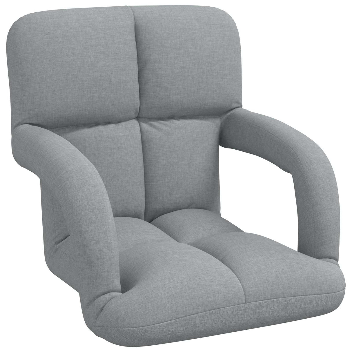 vidaXL Adjustable Floor Chair with Armrest 5 Positions Fabric