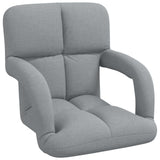 vidaXL Adjustable Floor Chair with Armrest 5 Positions Fabric