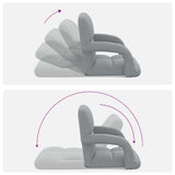 vidaXL Adjustable Floor Chair with Armrest 5 Positions Fabric
