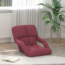 vidaXL Adjustable Floor Chair with Armrest 5 Positions Fabric