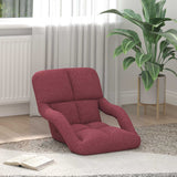 vidaXL Adjustable Floor Chair with Armrest 5 Positions Fabric