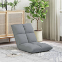 vidaXL Adjustable Floor Chair Light Grey Fabric