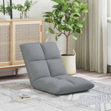 vidaXL Adjustable Floor Chair Light Grey Fabric