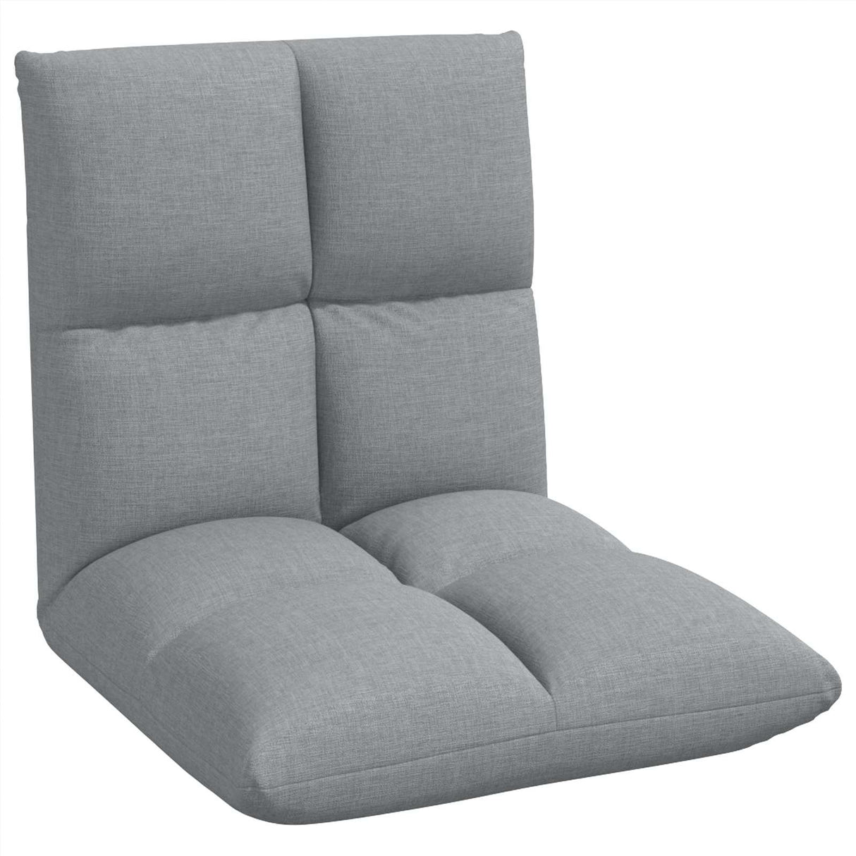 vidaXL Adjustable Floor Chair Light Grey Fabric