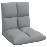 vidaXL Adjustable Floor Chair Light Grey Fabric