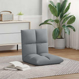 vidaXL Adjustable Floor Chair Light Grey Fabric