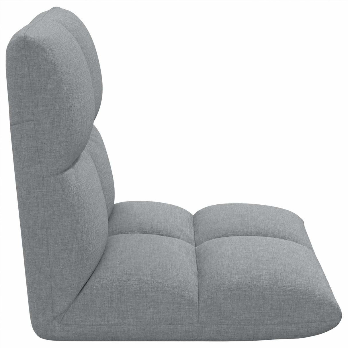 vidaXL Adjustable Floor Chair Light Grey Fabric
