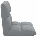 vidaXL Adjustable Floor Chair Light Grey Fabric