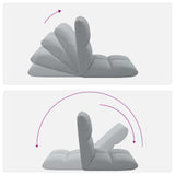 vidaXL Adjustable Floor Chair Light Grey Fabric
