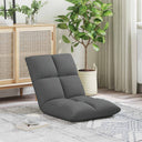 vidaXL Adjustable Floor Chair Light Grey Fabric