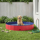 vidaXL Foldable Dog Pool 80x20 cm PVC Red