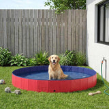 vidaXL Foldable Dog Pool 80x20 cm PVC Red
