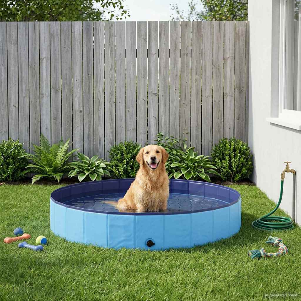 vidaXL Foldable Dog Pool 80x20 cm PVC Red