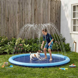 vidaXL Splashpad voor Kinderen en Honden Blauw Ø150 x 10 cm PVC