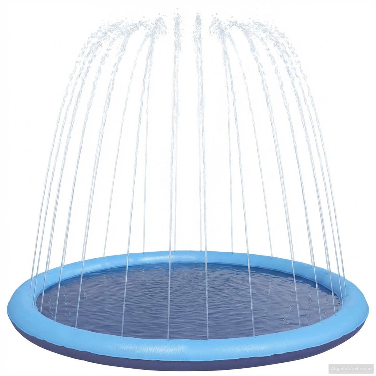 vidaXL Splashpad voor Kinderen en Honden Blauw Ø150 x 10 cm PVC