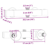 vidaXL Thermostatische douchemixer Roestvrij staal 201 25,5 x 7 x 6 cm