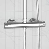 vidaXL Thermostatische douchemixer Roestvrij staal 201 25,5 x 7 x 6 cm