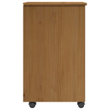 vidaXL Rolling Cabinet Honey Brown 34 x 39 x 65.5 cm Solid Spruce Wood