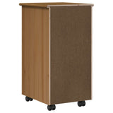 vidaXL Rolling Cabinet Honey Brown 34 x 39 x 65.5 cm Solid Spruce Wood