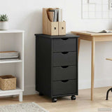 vidaXL Rolling Cabinet Honey Brown 34 x 39 x 65.5 cm Solid Spruce Wood