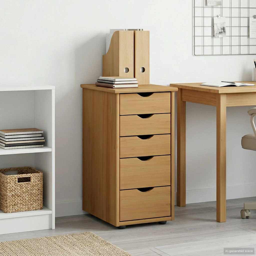 vidaXL Kast Honing bruin 34 x 39 x 61,5 cm Massief vurenhout